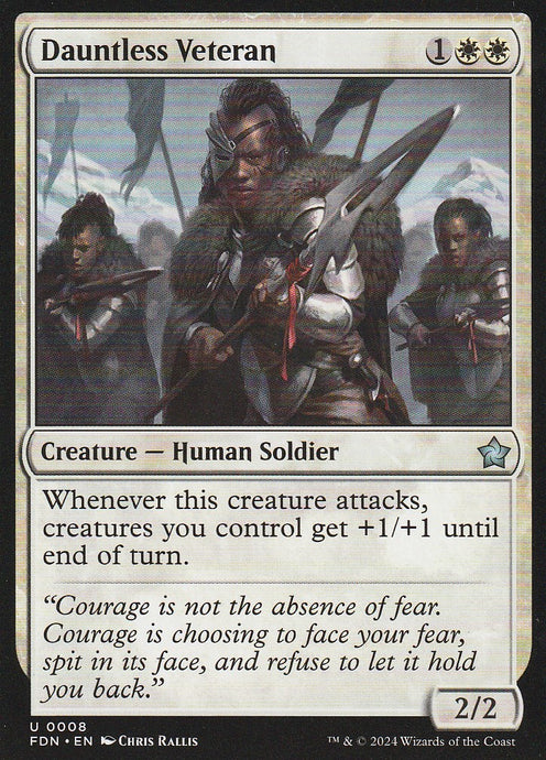 Magic the Gathering: Foundations Dauntless Veteran FDN U0008 Non-Foil