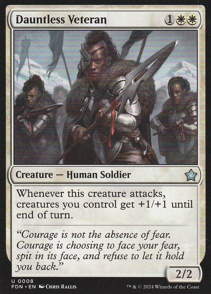 Magic the Gathering: Foundations Dauntless Veteran FDN U0008 Non-Foil