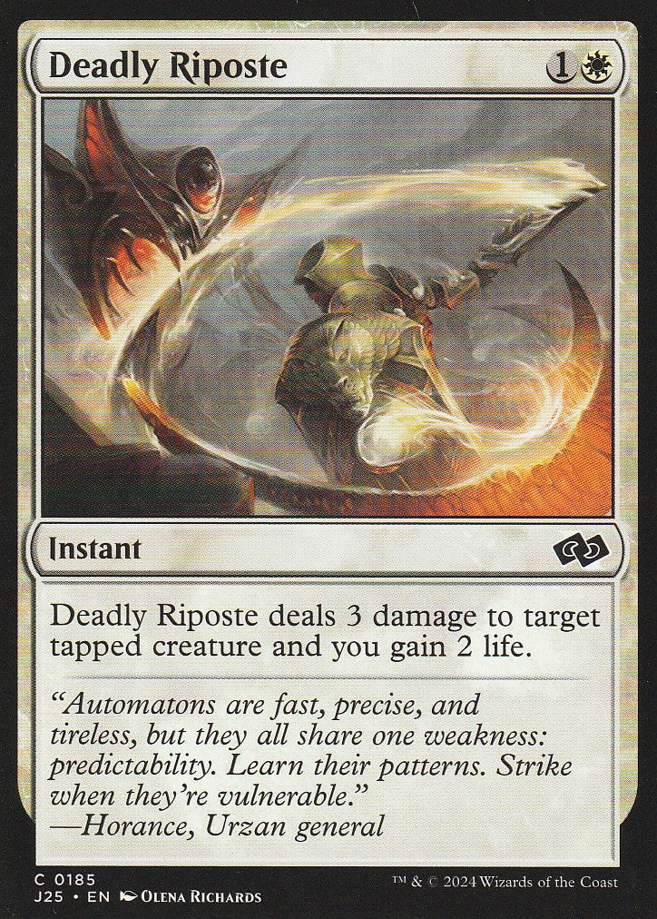 Magic the Gathering: Foundations Jumpstart Deadly Riposte J25 C0185