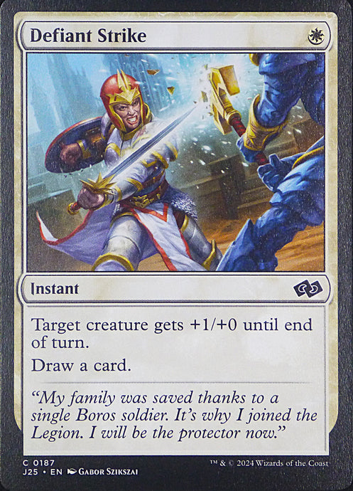 Magic the Gathering: Foundations Jumpstart

Defiant Strike J25 C0187