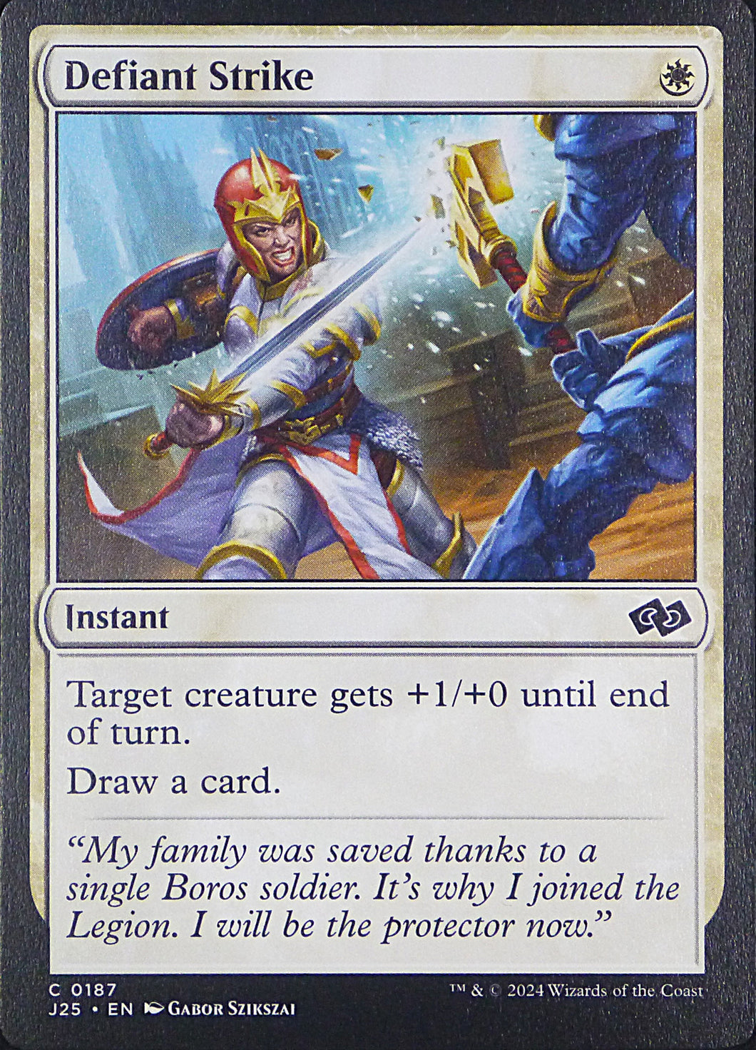Magic the Gathering: Foundations Jumpstart

Defiant Strike J25 C0187