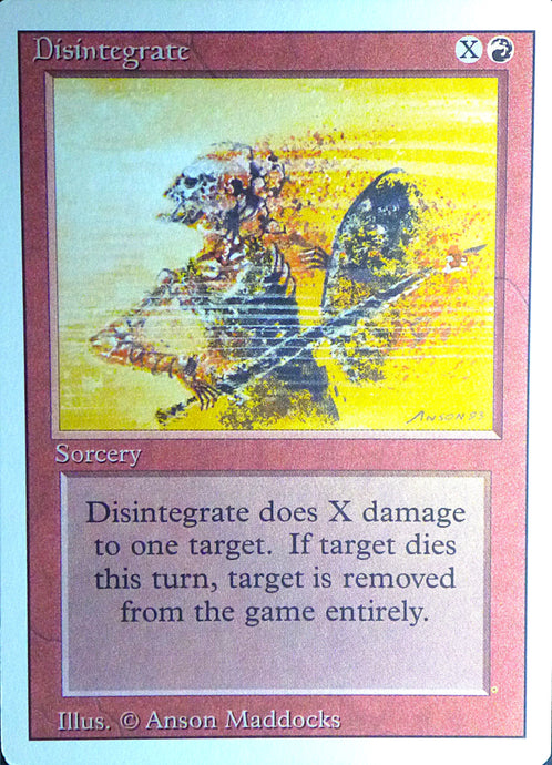 Magic the Gathering: Revised/3rd Edition
Disintegrate - Revised - Common - 142