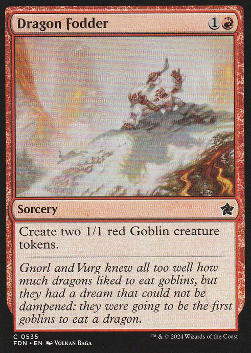 Magic the Gathering: Foundations Dragon Fodder FDN C0535 Non-Foil