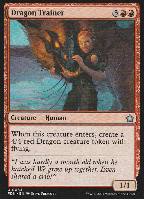 Magic the Gathering: Foundations Dragon Trainer FDN U0084 Non-Foil