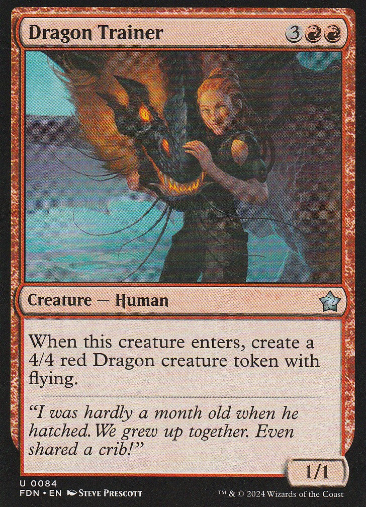 Magic the Gathering: Foundations Dragon Trainer FDN U0084 Non-Foil
