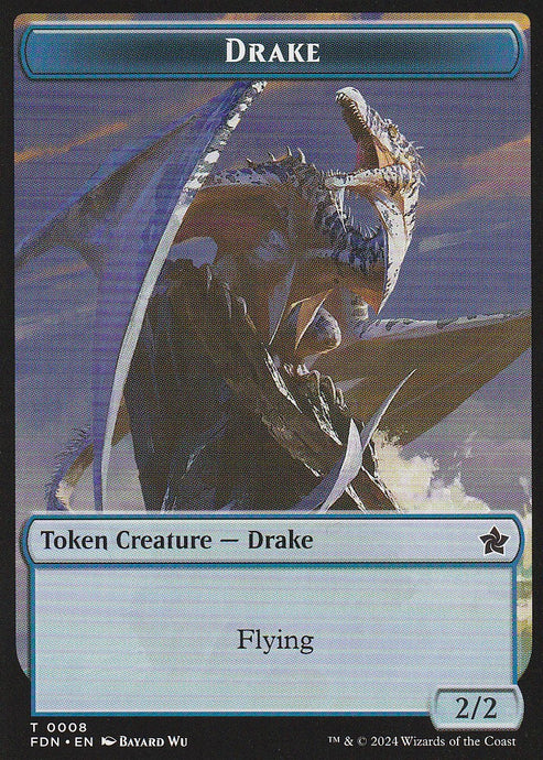 Magic the Gathering: Foundations Drake FDN T0008 Token