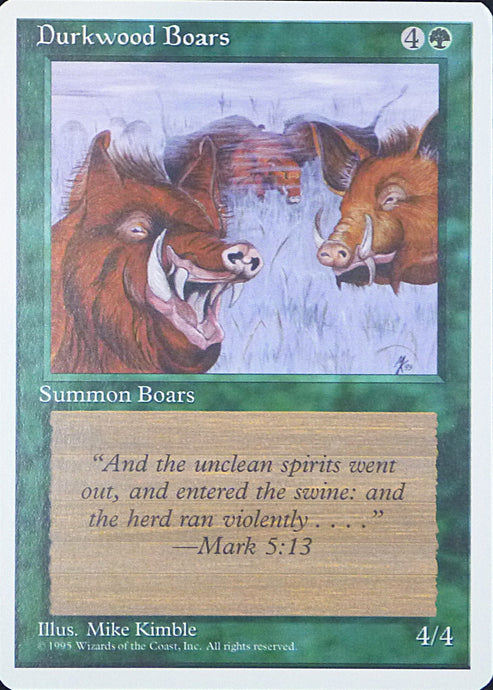 Magic the Gathering: Fourth Edition

Durkwood Boars Fourth C0241