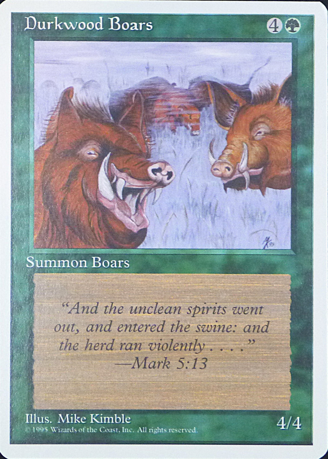 Magic the Gathering: Fourth Edition

Durkwood Boars Fourth C0241