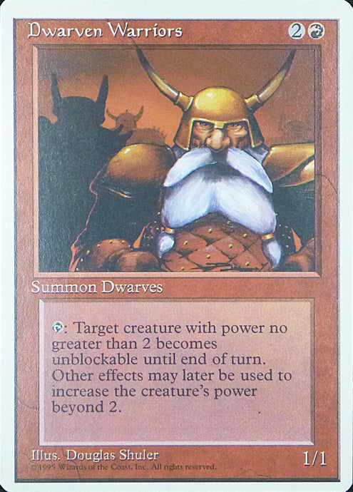 Magic the Gathering: Fourth Edition

Dwarven Warriors Fourth C0187