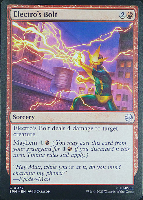 Magic the Gathering: Spider-Man

Electro's Bolt SPM C0077