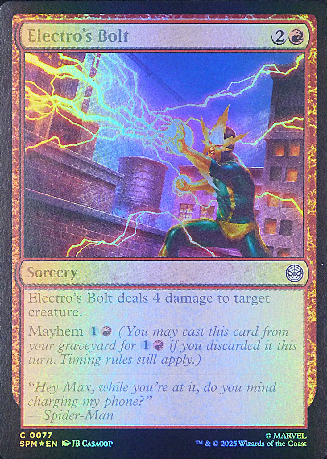 Magic the Gathering: Spider-Man

Electro's Bolt SPM C0077 - Foil