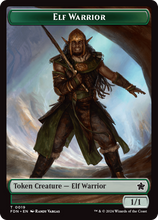 Load image into Gallery viewer, Magic the Gathering: Foundations

Elf Warrior FDN T0019 Token

This card has been never played and placed straight in to a Ultra Pro Penny Sleeve

