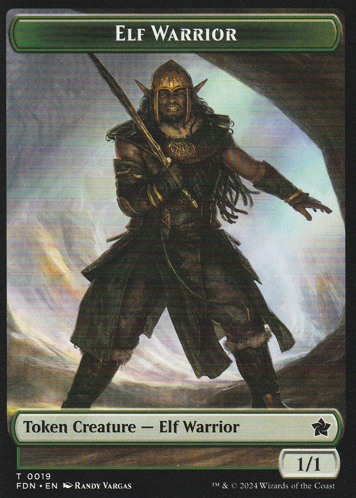 Magic the Gathering: Foundations Elf Warrior FDN T0019