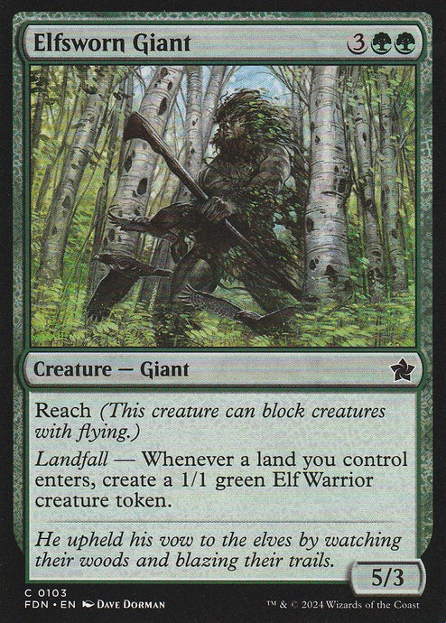 Magic the Gathering: Foundations Elfsworn Giant FDN C0103 Non-Foil
