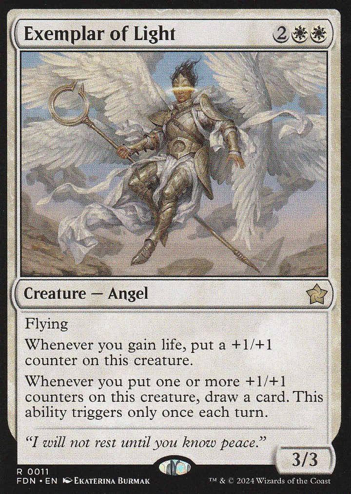 Magic the Gathering: Foundations Exemplar of Light FDN R0011 Non-Foil