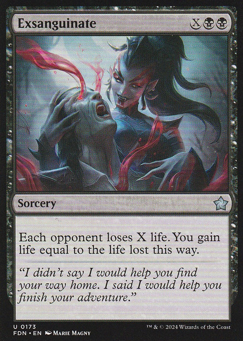 Magic the Gathering: Foundations Exsanguinate FDN U0173 Non-Foil