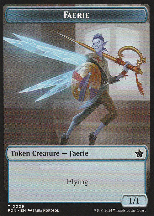 Magic the Gathering: Foundations Faerie T0009 Token