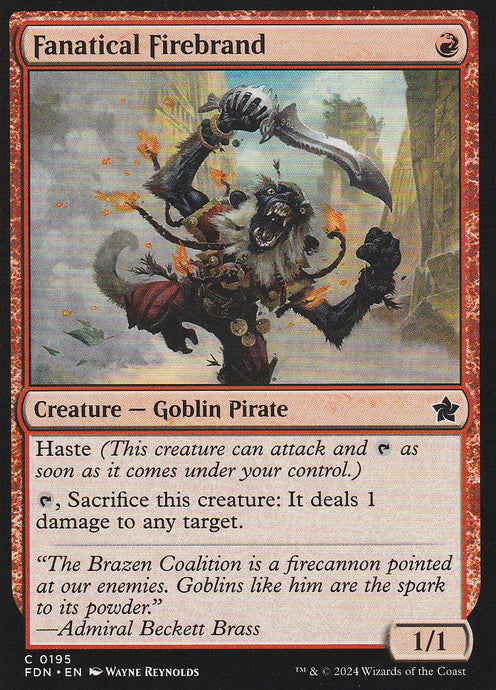 Magic the Gathering: Foundations Fanatical Firebrand FDN C0195 Non-Foil