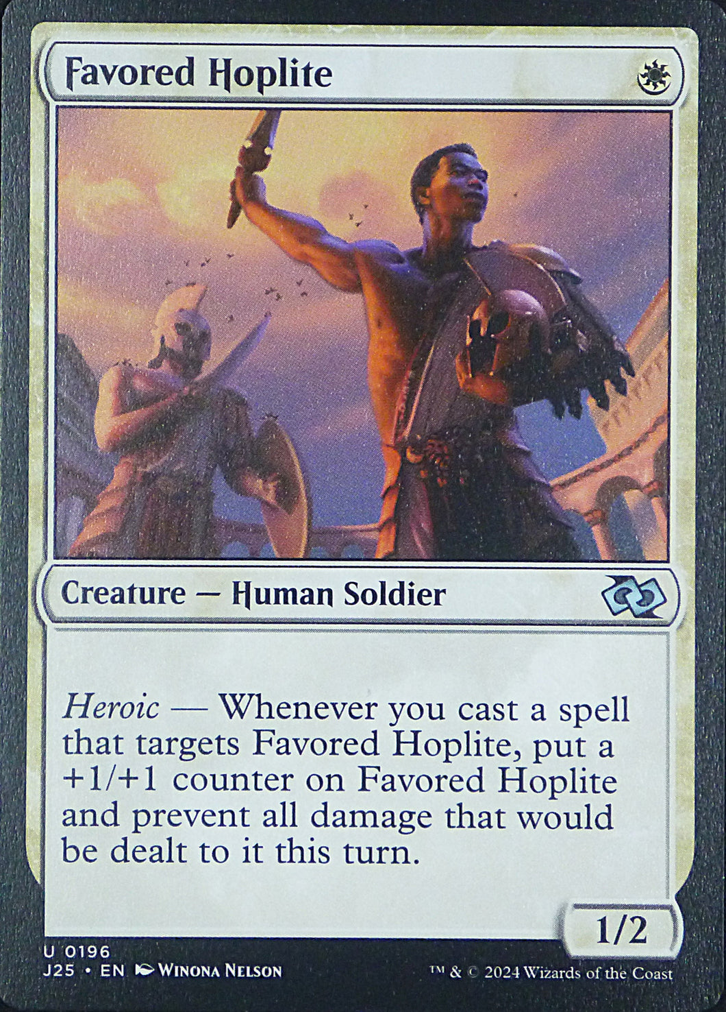 Magic the Gathering: Foundations Jumpstart

Favored Hoplite J25 U0196