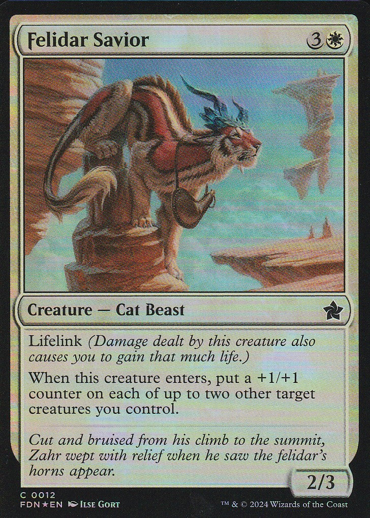 Magic the Gathering: Foundations Felidar Savior FDN C0012 Foil