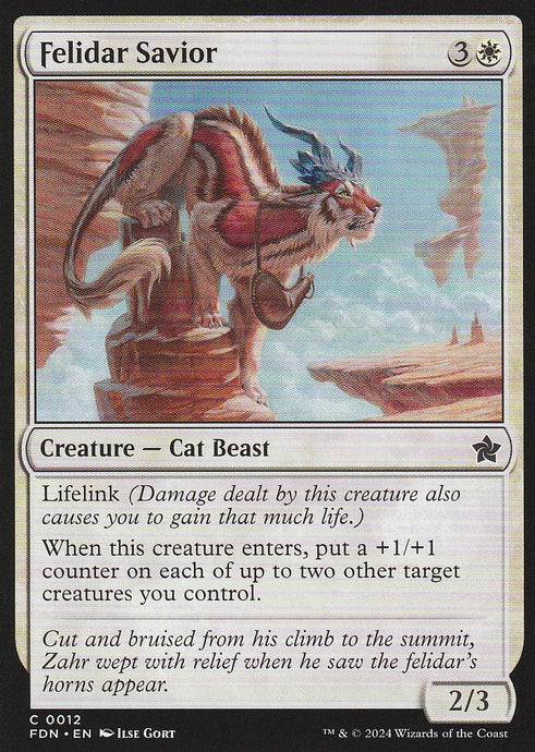 Magic the Gathering: Foundations Felidar Saviour FDN C0012 Non-Foil