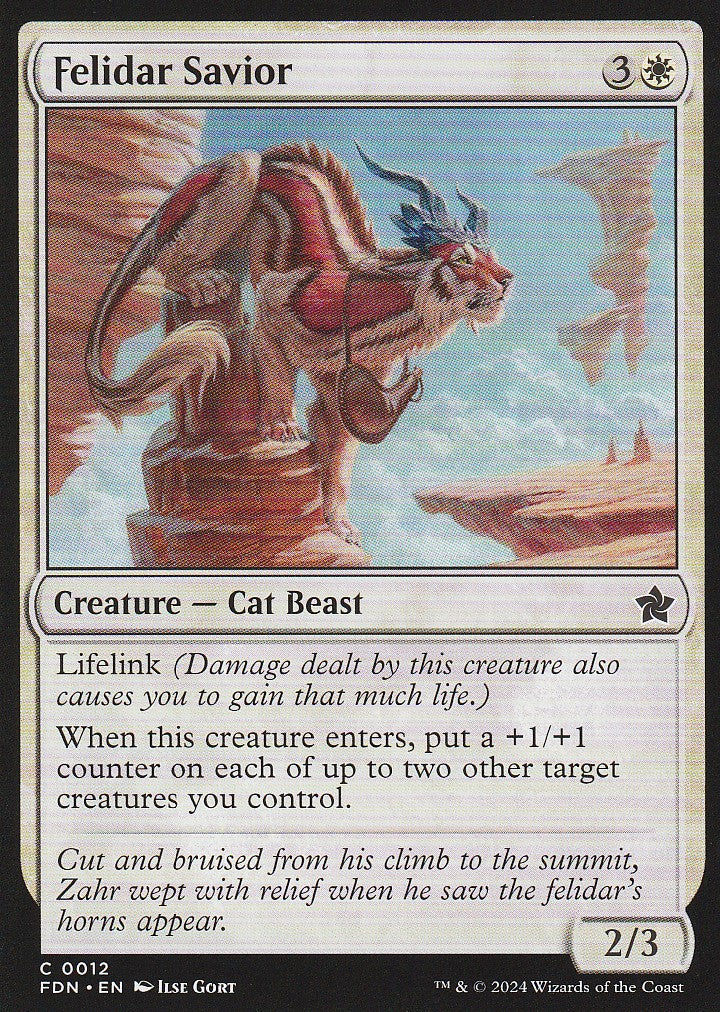 Magic the Gathering: Foundations Felidar Saviour FDN C0012 Non-Foil