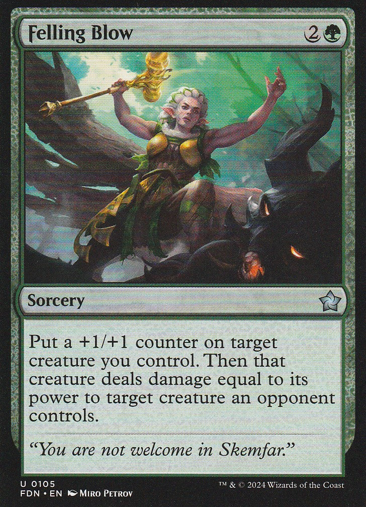 Magic the Gathering: Foundations Felling Blow FDN U0105 Non-Foil