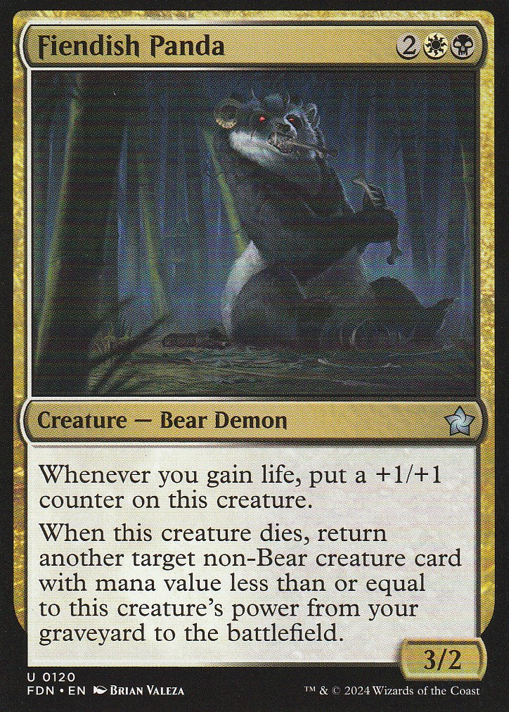 Magic the Gathering: Foundations Fiendish Panda FDN U0120 Non-Foil