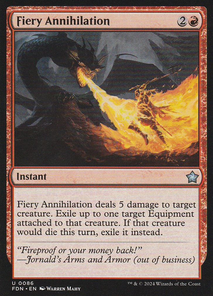 Magic the Gathering: Foundations Fiery Annihilation FDN U0086 Non-Foil