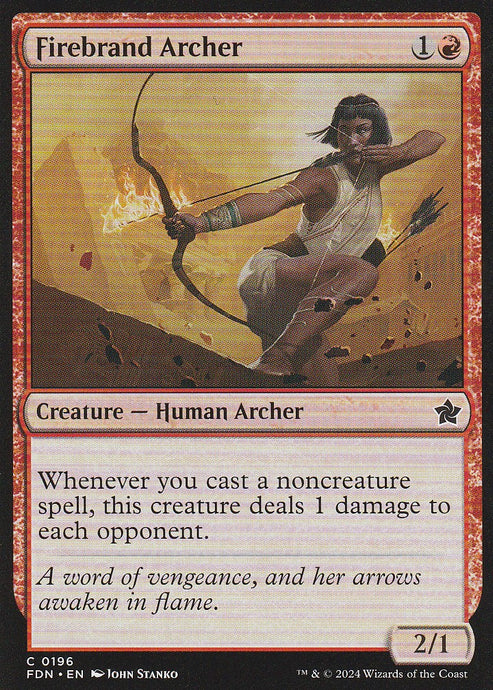 Magic the Gathering: Foundations Firebrand Archer FDN C0196 Non-Foil