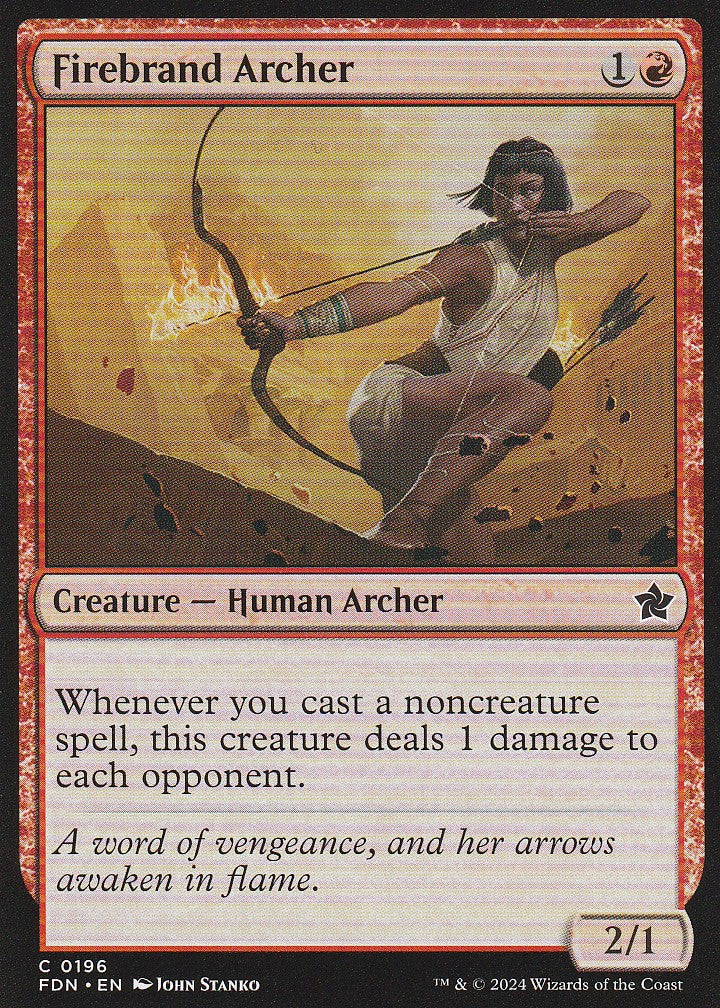 Magic the Gathering: Foundations Firebrand Archer FDN C0196 Non-Foil