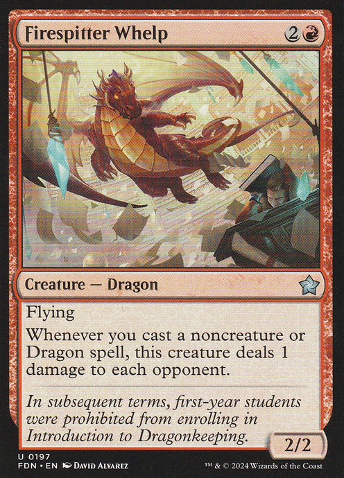 Magic the Gathering: Foundations Firespitter Whelp FDN U0197 Non-Foil