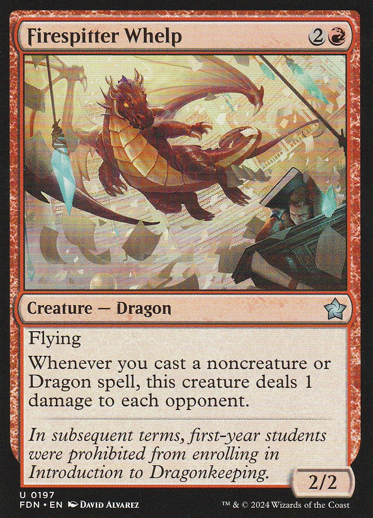 Magic the Gathering: Foundations Firespitter Whelp FDN U0197 Non-Foil
