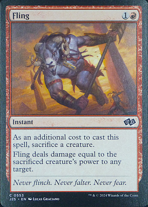 Magic the Gathering: Foundations Jumpstart

Fling J25 C0553