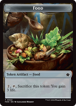 Load image into Gallery viewer, Magic the Gathering: Foundations

Food FDN T0022 Token

This card has been never played and placed straight in to a Ultra Pro Penny Sleeve
