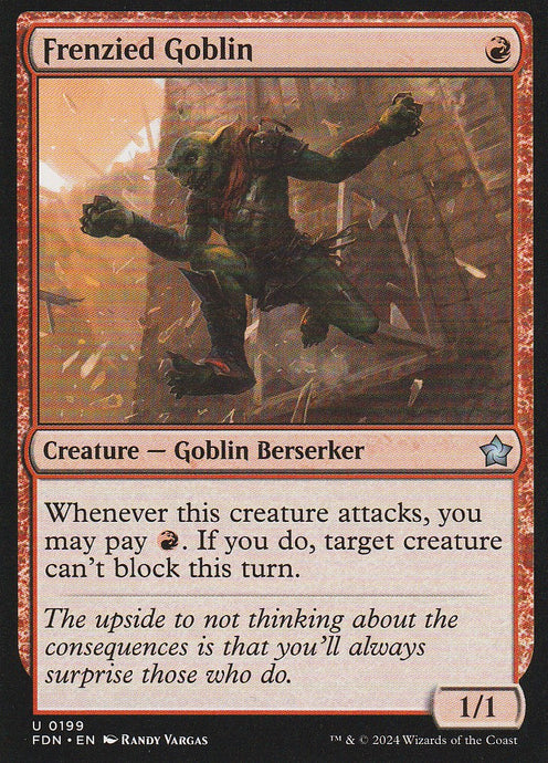 Magic the Gathering: Foundations Frenzied Goblin FDN U0199 Non-Foil