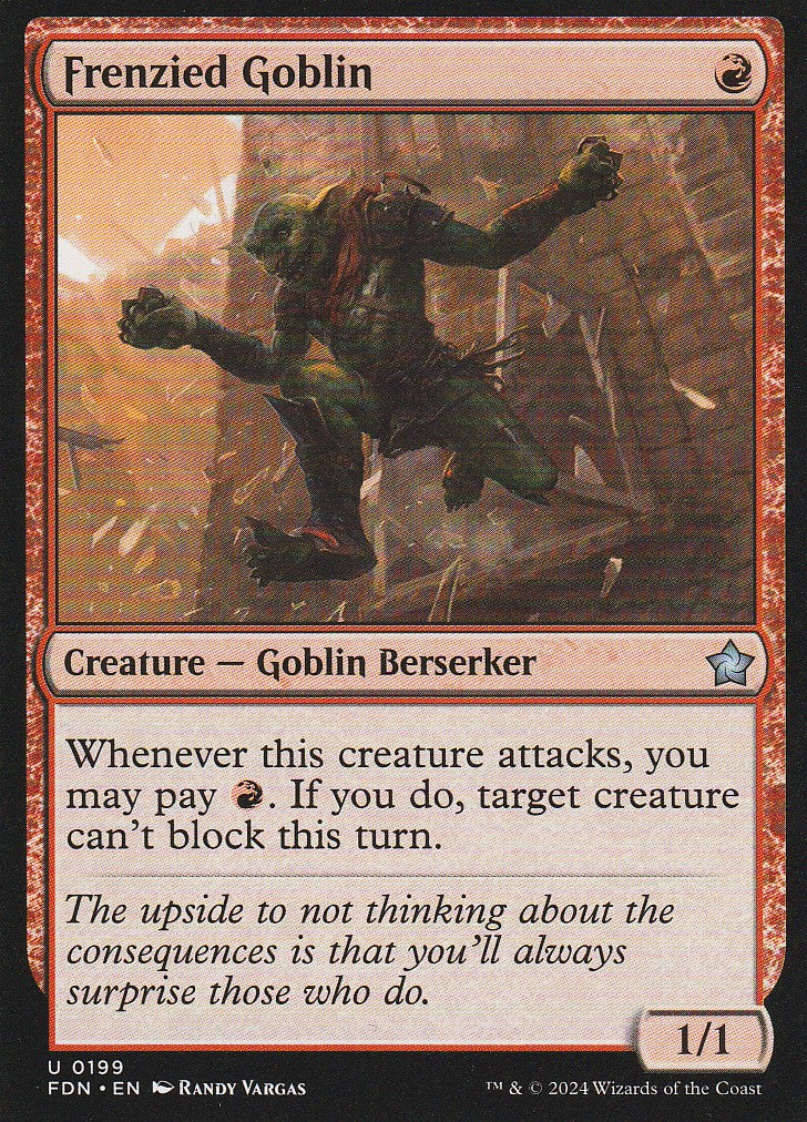 Magic the Gathering: Foundations Frenzied Goblin FDN U0199 Non-Foil