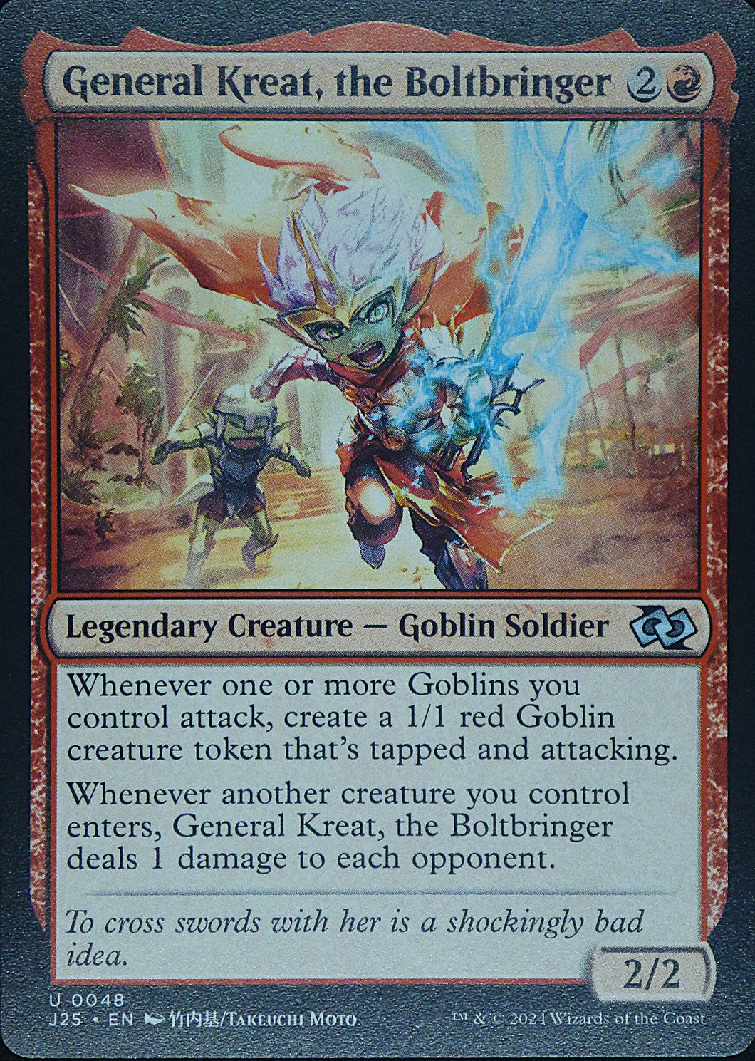 Magic the Gathering: Foundations Jumpstart

General Kreat, the Boltbringer J25 U0048