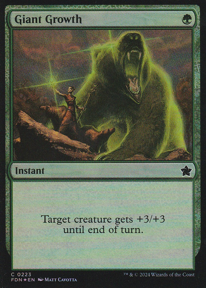 Magic the Gathering: Foundations Giant Growth FDN C0223 Foil