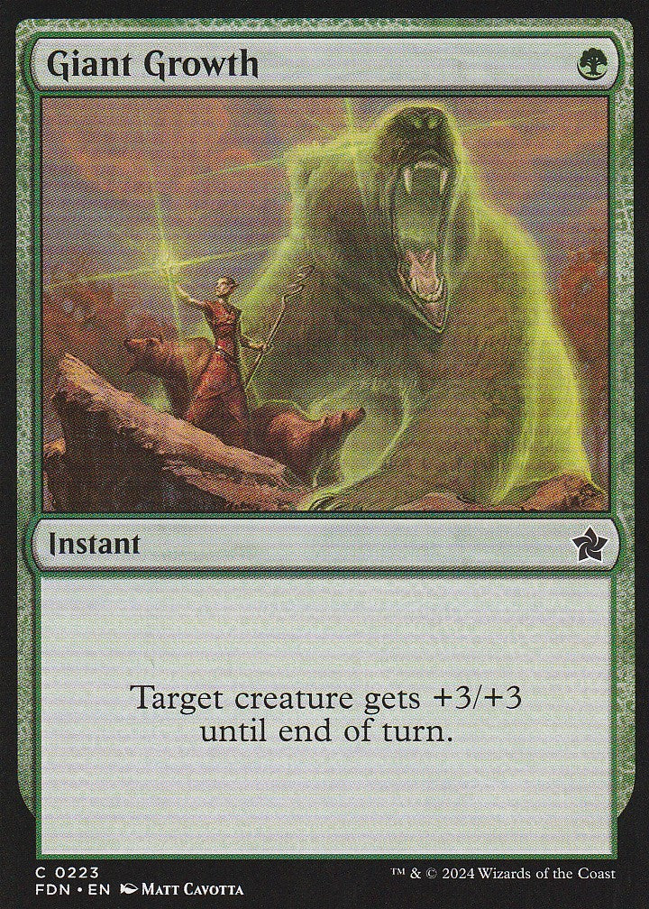 Magic the Gathering: Foundations Giant Growth FDN C0223 Non-Foil
