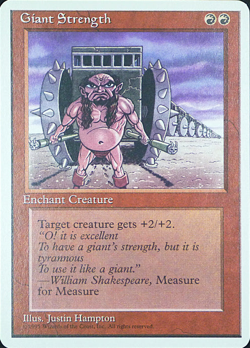 Magic the Gathering: Fourth Edition

Giant Strength Fourth C0196