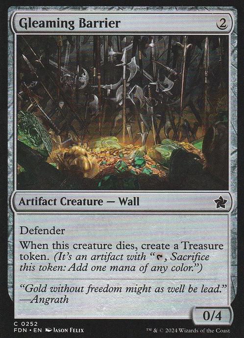 Magic the Gathering: Foundations Gleaming Barrier FDN C0252 Non-Foil