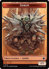 Load image into Gallery viewer, Magic the Gathering: Foundations

Goblin FDN T0018 Token

This card has been never played and placed straight in to a Ultra Pro Penny Sleeve
