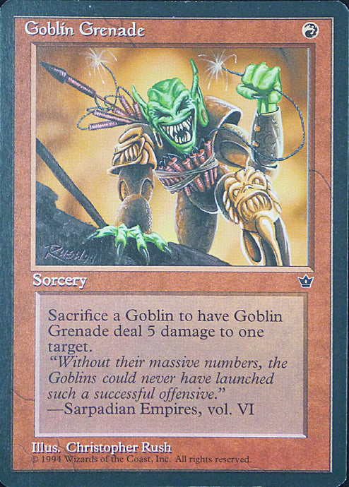 Magic the Gathering: Fallen Empires

Goblin Grenade Fallen Empires C0056c