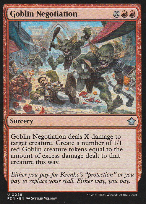 Magic the Gathering: Foundations Goblin Negotiation FDN U0088 Non-Foil