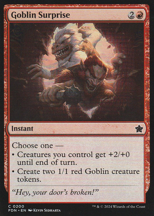 Magic the Gathering: Foundations Goblin Surprise FDN C0200 Non-Foil