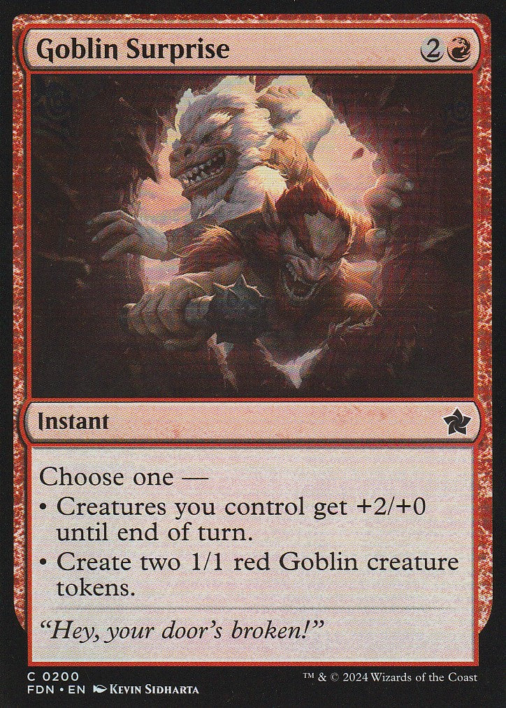Magic the Gathering: Foundations Goblin Surprise FDN C0200 Non-Foil