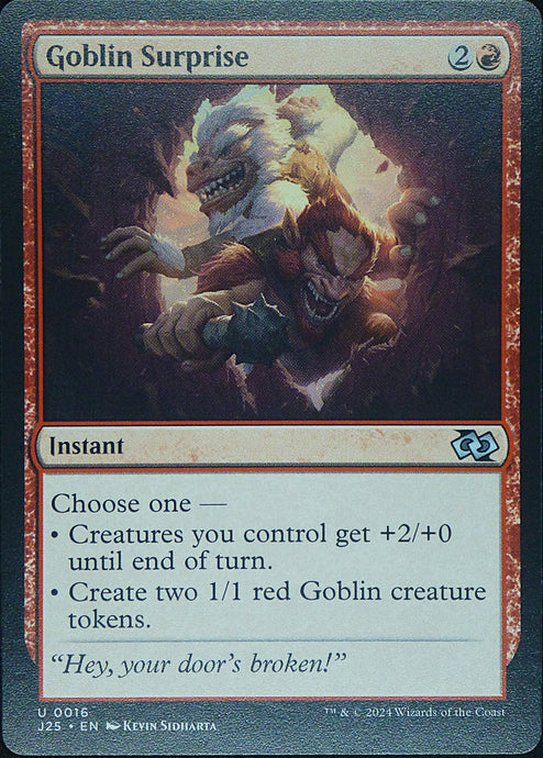 Magic the Gathering: Foundations Jumpstart

Goblin Surprise J25 U0016