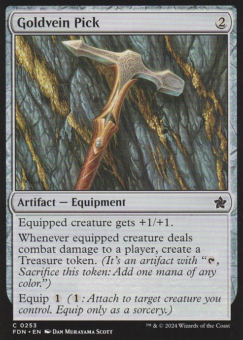 Magic the Gathering: Foundations Goldvein Pickaxe FDN C0253 Non-Foil