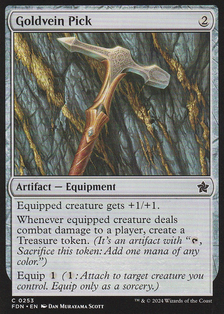 Magic the Gathering: Foundations Goldvein Pickaxe FDN C0253 Non-Foil